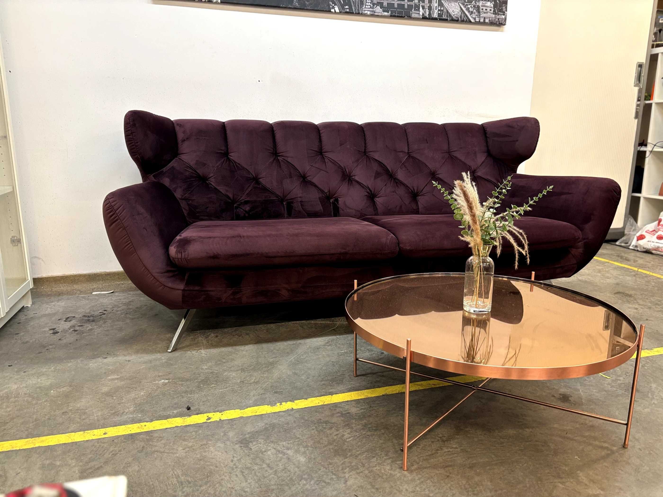 Ekskluzywna sofa SIXTY fioletowa | Darmowy Transport