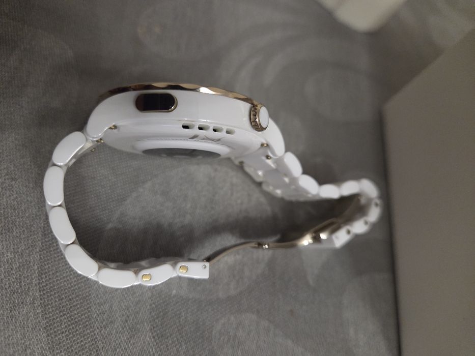 smartwatch huawei gt 3 pro 43mm ceramic branco dourado