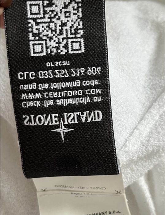 Stone Island біле худі оригінал белое худи