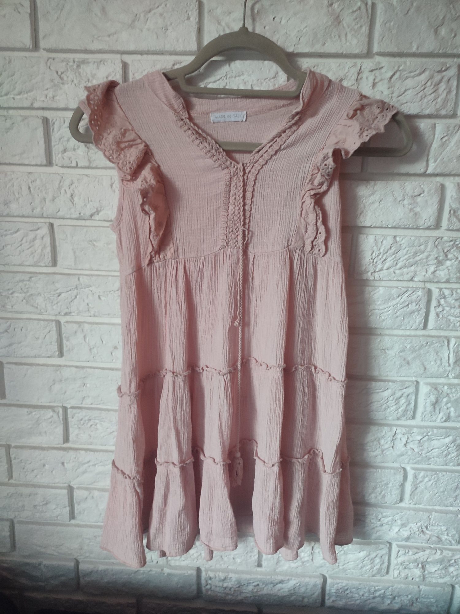 Sukienka elegancka, Boho, sesja zdjęciowa, różowa, koronka