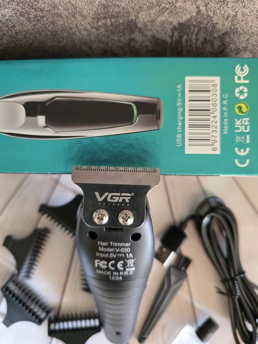 Трімер для бороди і голови стрижка vgr 030 триммер с насадками