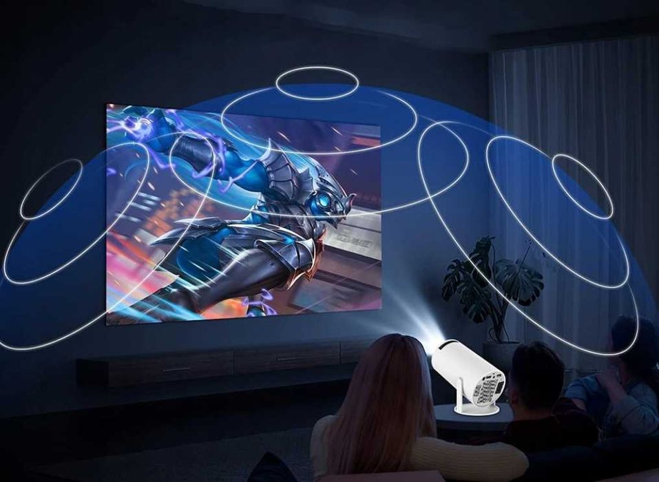 Inteligentny Mini Projektor na ścianę TV 2025 Polska wersja 4k kino