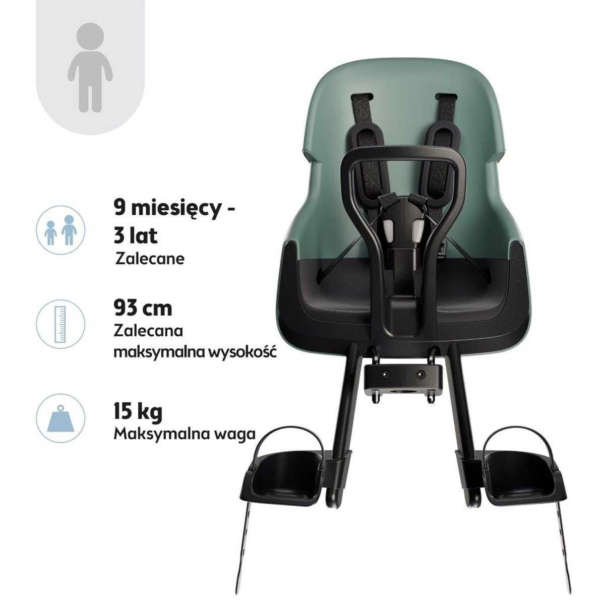Przedni fotelik rowerowy z osłoną Bobike Exclusive Evolve Mini