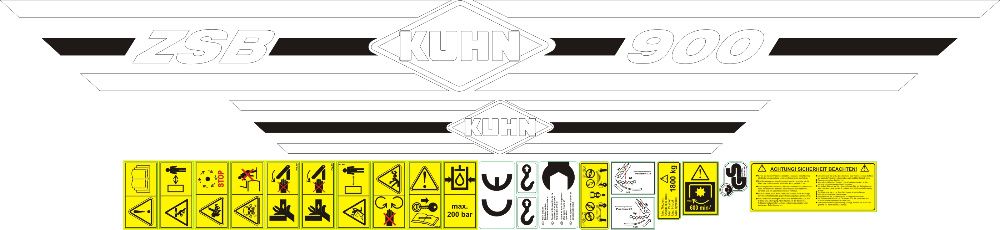 Naklejki Kuhn MDS 921 II 932 R2 Percis 721 M 1100 alpha 701 Beta 935