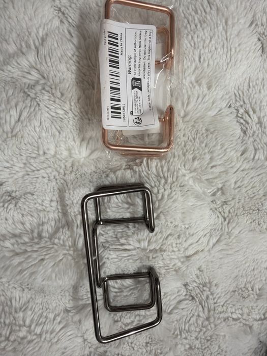 Stojak na wizytowki wizytownik metalowy rose gold szary konplet