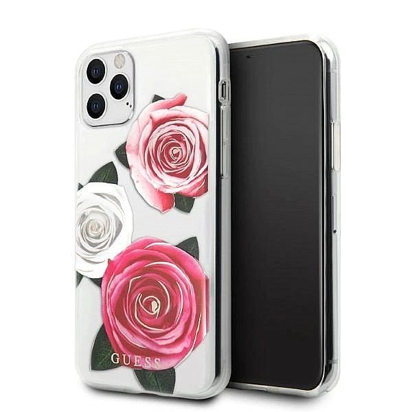 Etui Guess Flower Desire Pink & White Rose na iPhone 11 Pro - przezroc