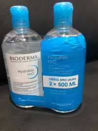 Bioderma Hydrabio H2O 2x500 ml.Płyn Micelarny.OKAZJA !!! 1000 ml