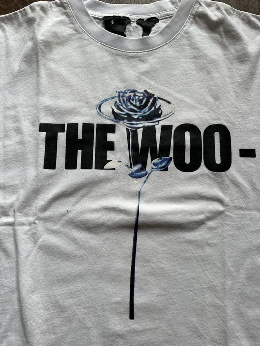 Vlone koszulka biała z nadrukiem z krótkim rękawem