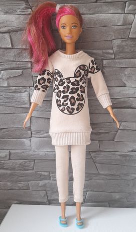 Tunika ×leginsy dla lalki w typie Barbie szyty nowy