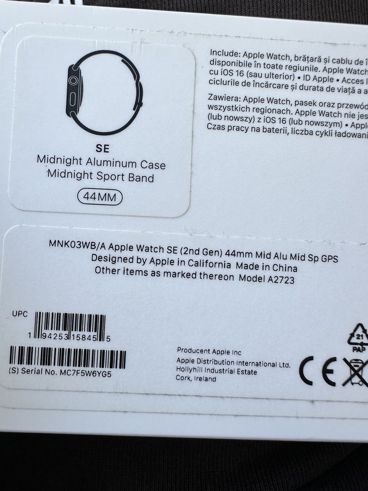 Apple Watch SE 2 gen 44mm GPS