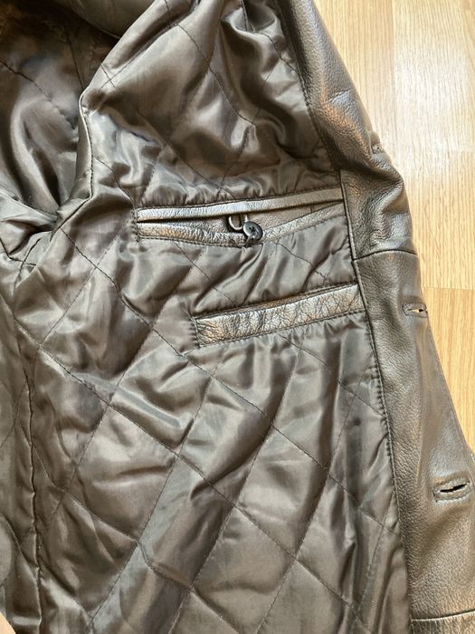 Meska kurtka skórzana z podszewką, roz. 50, czarna