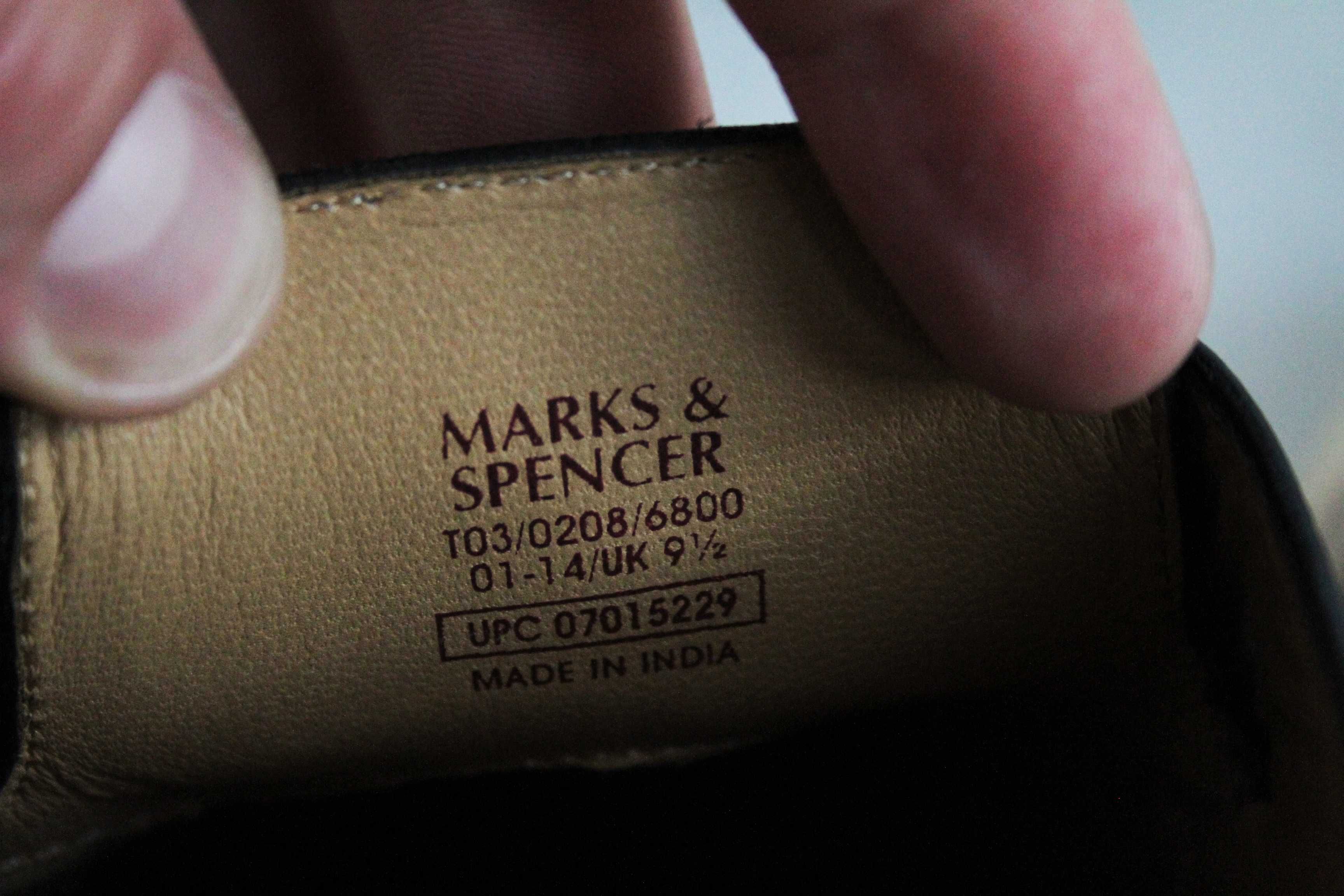 мужские кожаные туфли монки Marks & Spencer размер 42-43