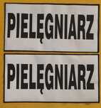 Naszywka Emblemat odblaskowy PIELĘGNIARZ do naszycia na plecy