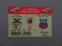 Bilhete futebol Benfica Steaua Bucarest Taça Campeões Europeus 1988