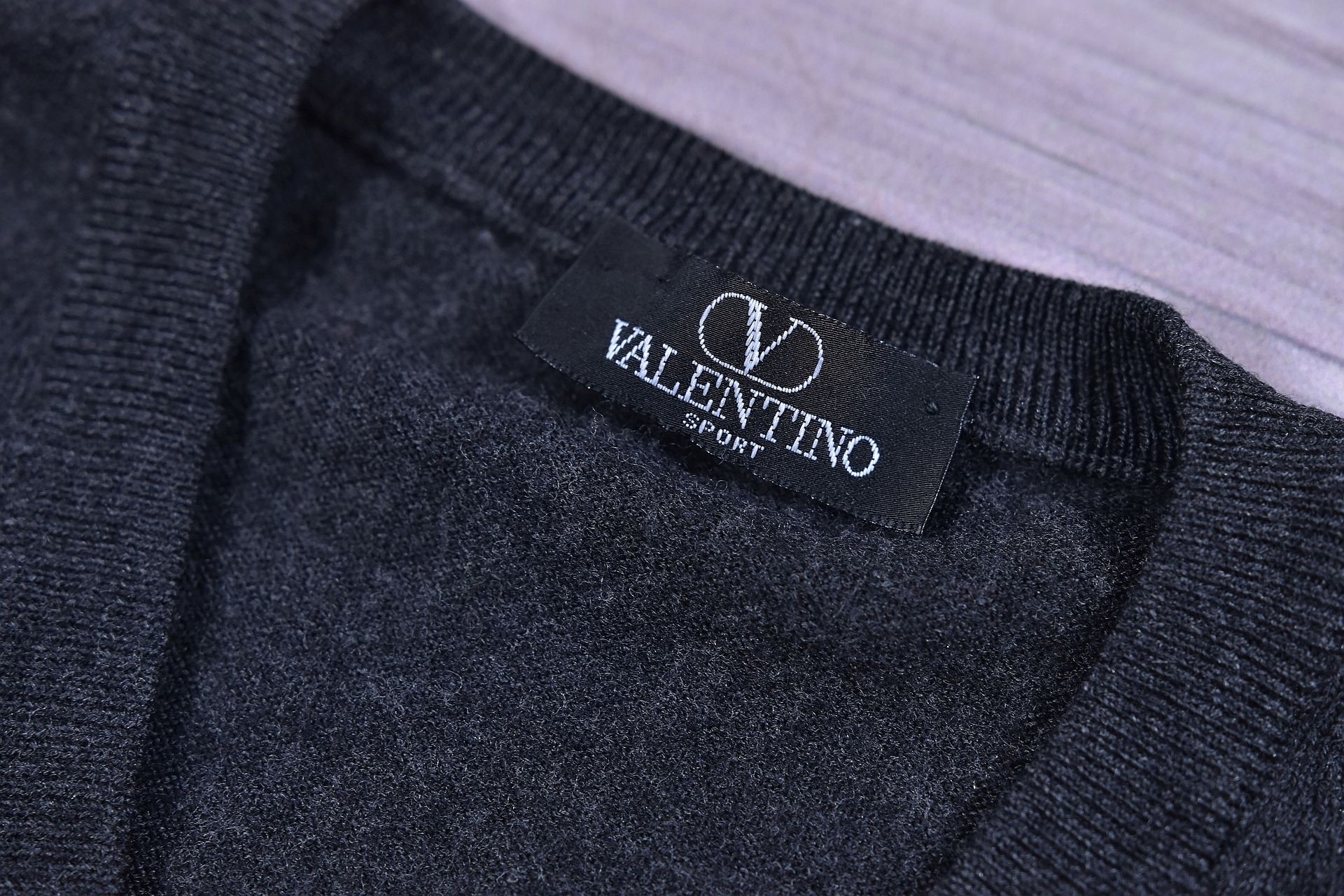 VALENTINO SPORT Wełna Merynosów Męski Sweter L