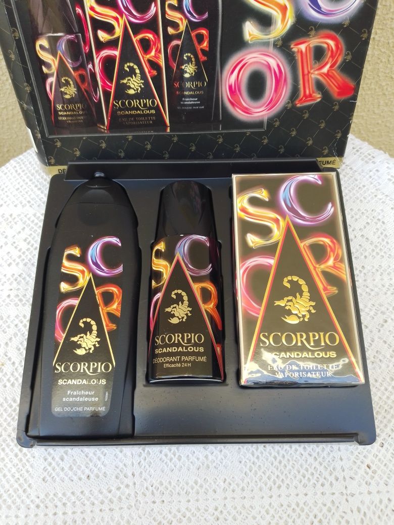 Conjunto Scandalous Perfume Scorpio mais desodorizante e gel de banho