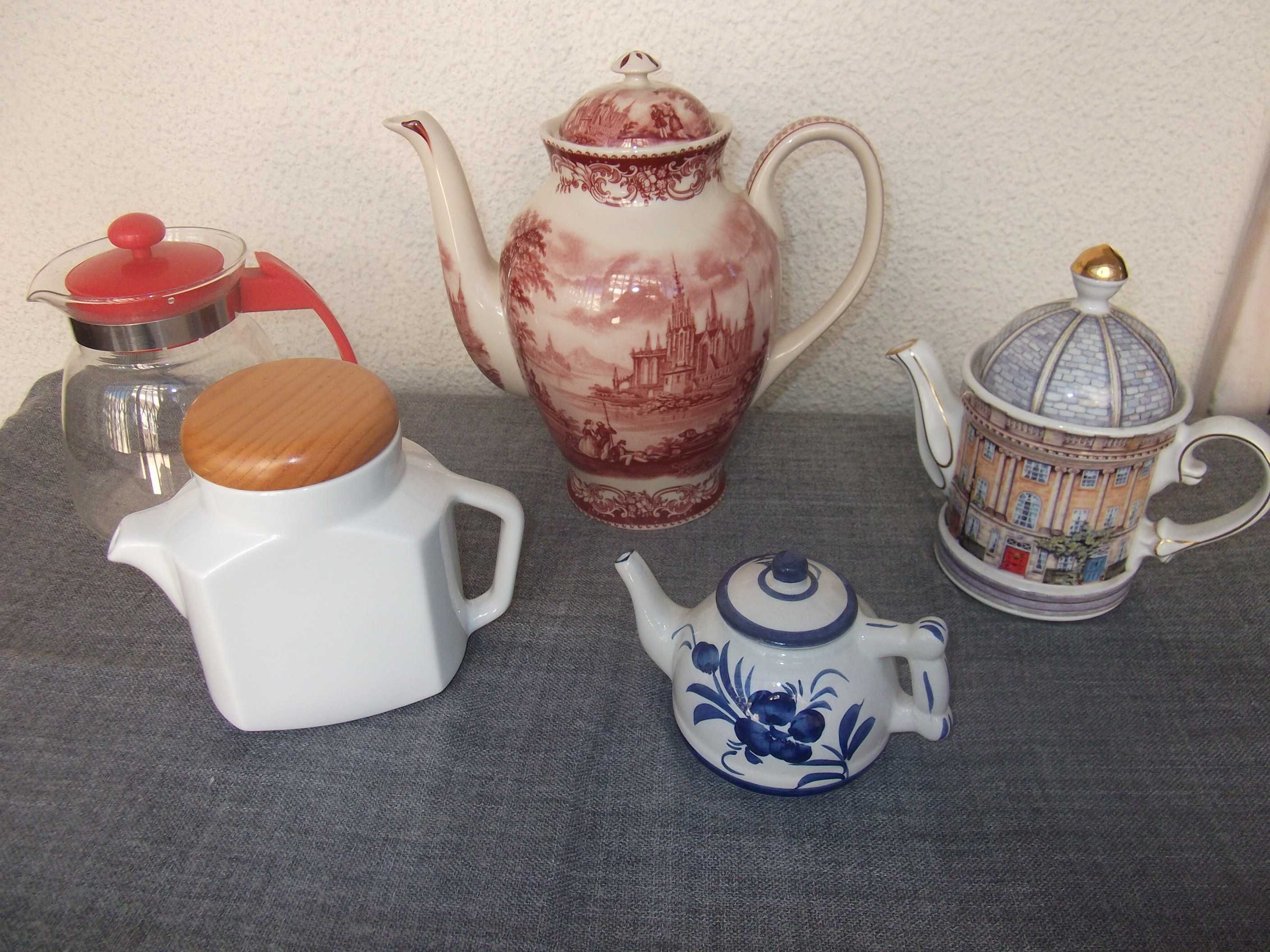 Bules cafeteiras porcelana e vidro / Porcelain glass tea & coffee pots