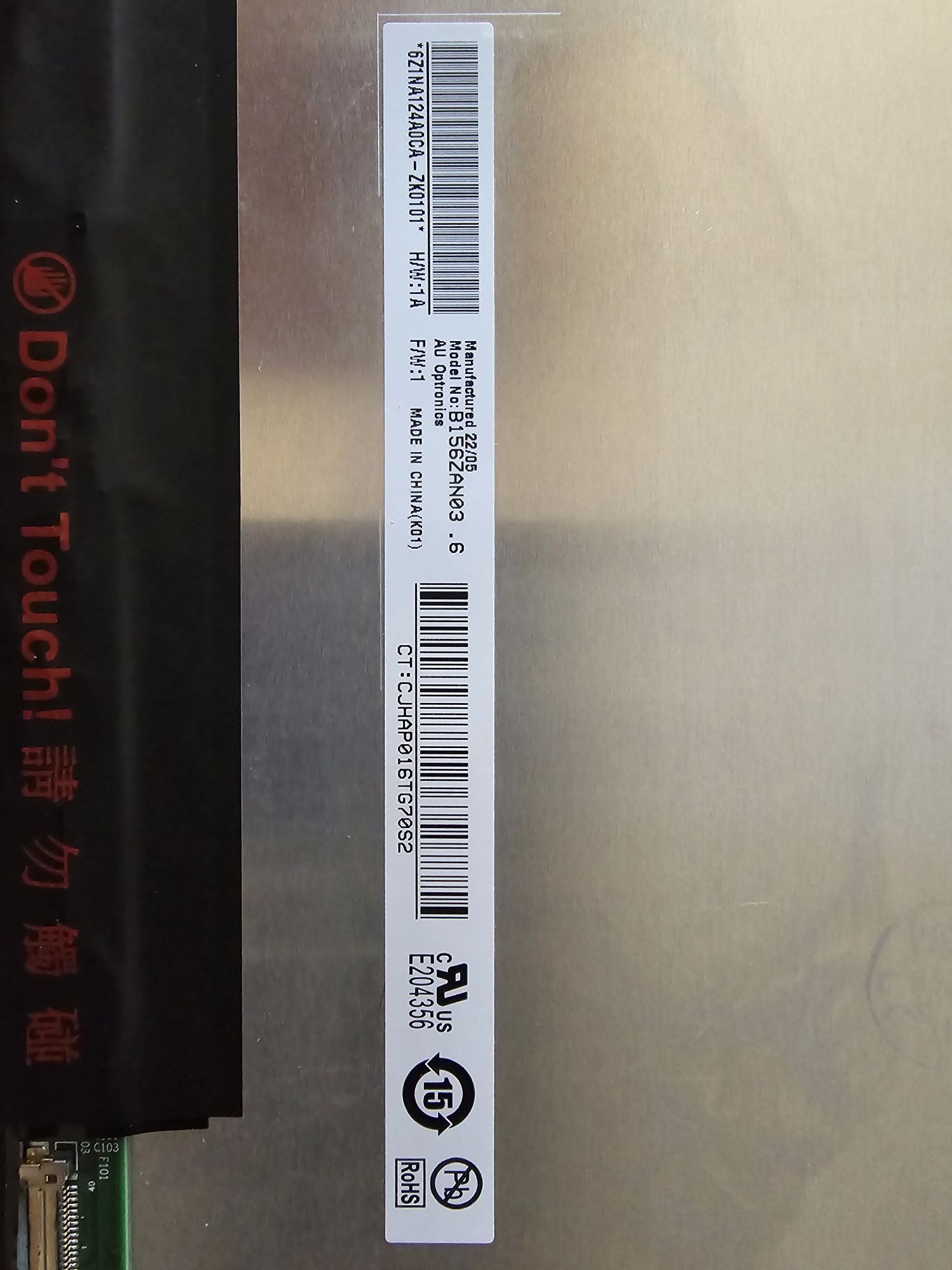 Ecrã / Display / Tela 15,6" resolução 4k para portátil