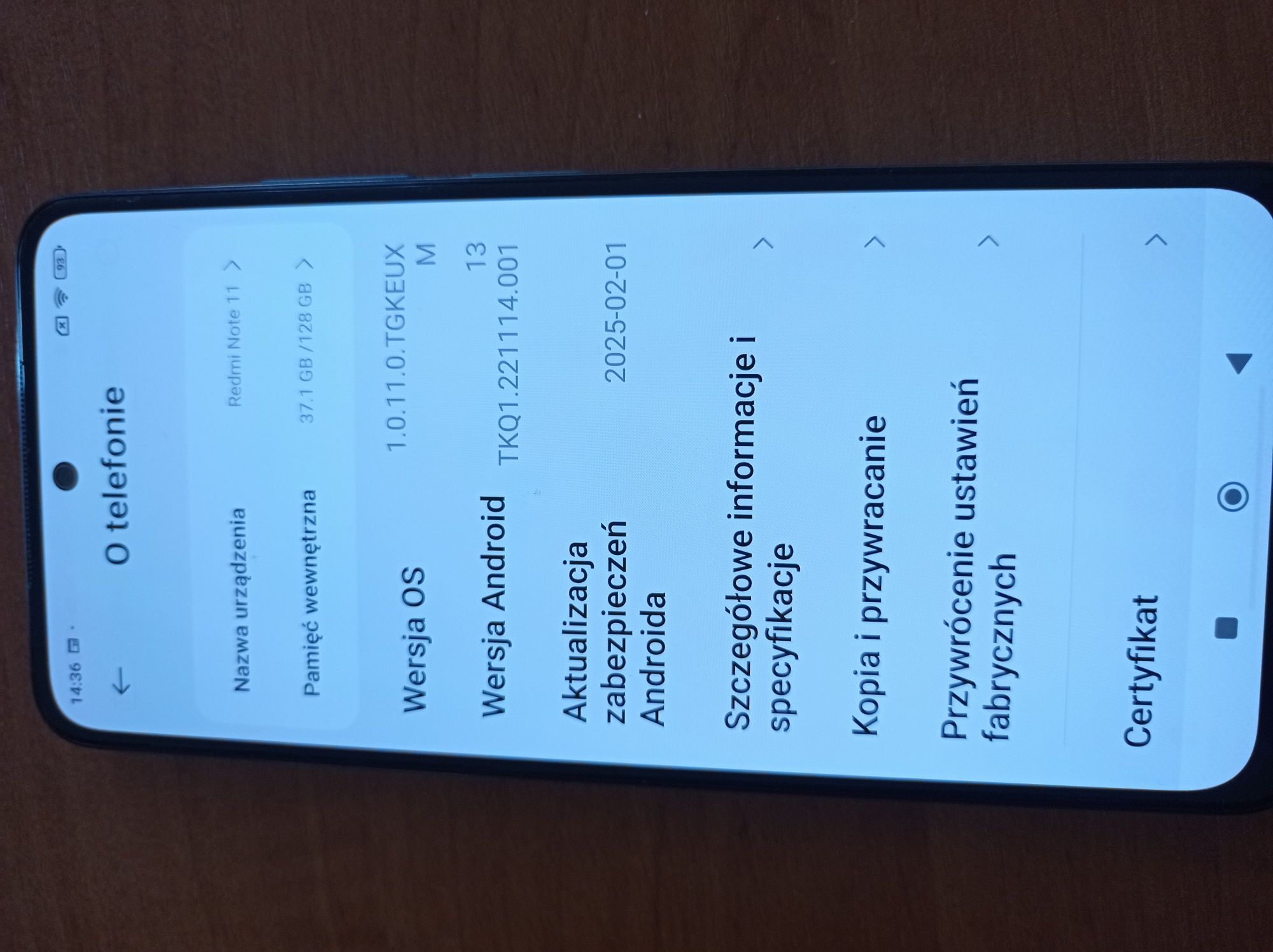 Note redmi 11 idealny