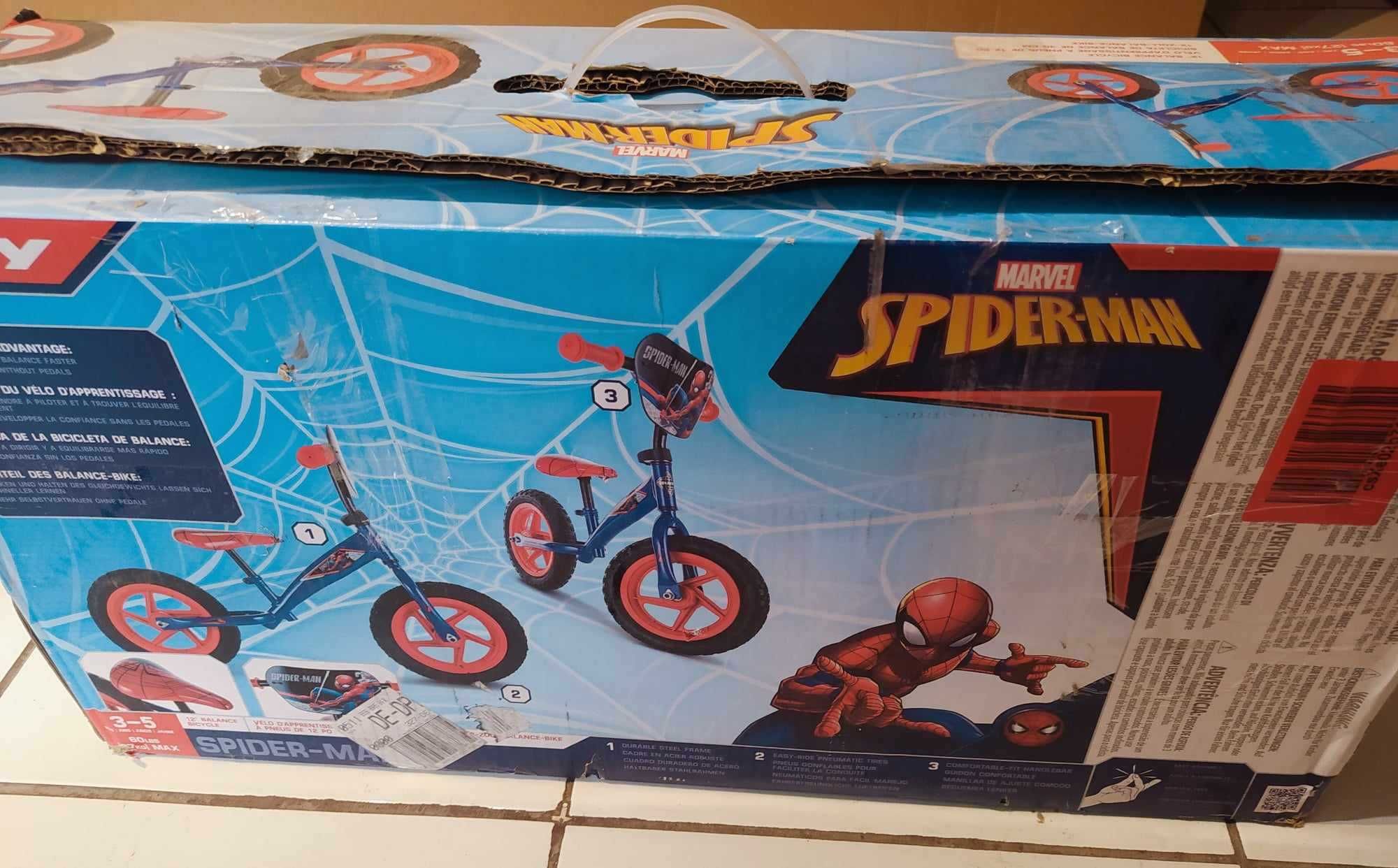 Rowerek biegowy Huffy Marvel Spiderman, niebiesko-czerwony, 3-5 lat