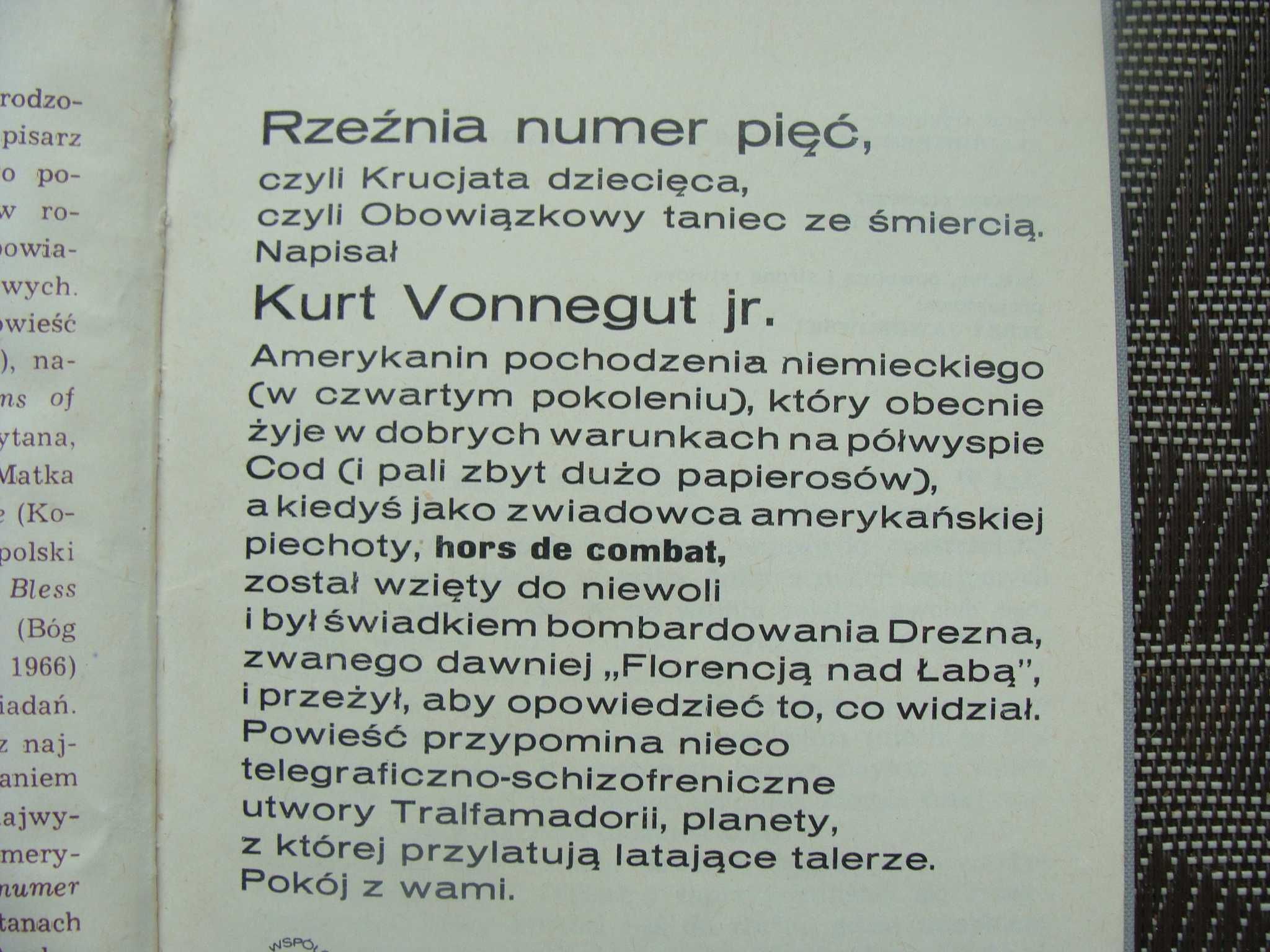 Rzeźnia numer pięć... - Kurt Vonnegut  Wydanie I