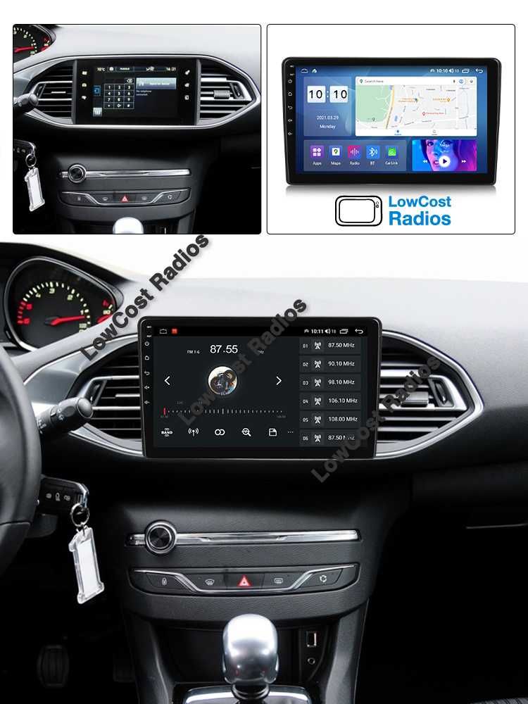 Auto Rádio PEUGEOT 308 T9 308S | GPS ANDROID 13 BT USB APPS WIFI - 9''