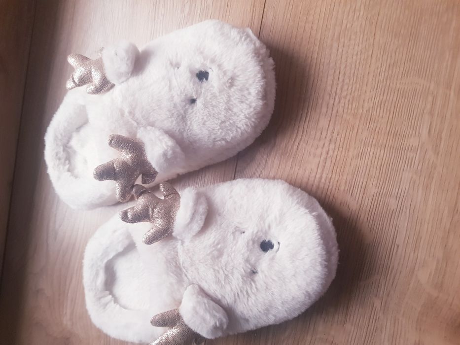 Kapcie damskie z sztucznego futerka marki Pepco Renifery rozmiar 38/39