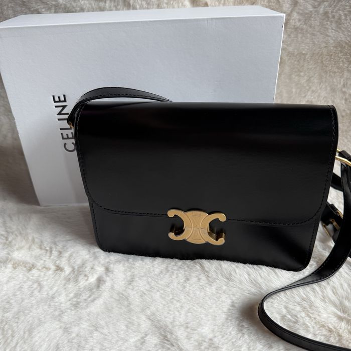 Torebka celine triophe czarna listonoszka