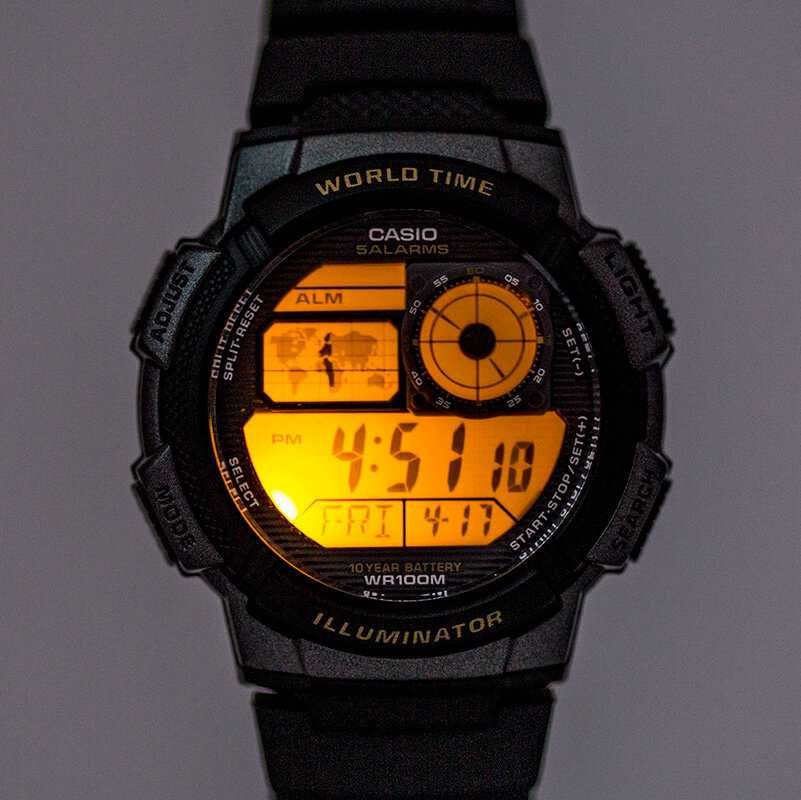 Zegarek męski Casio AE-1000W-1BV WORLD TIME + BOX
