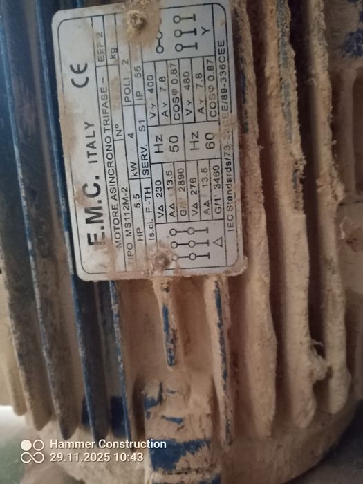 Odciag trocin fcm włoski 4 kw wentylator dmuchawa