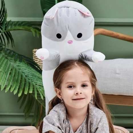 Гігантська м'яка плюшева іграшка Довгий Кіт Батон котейка-подушка