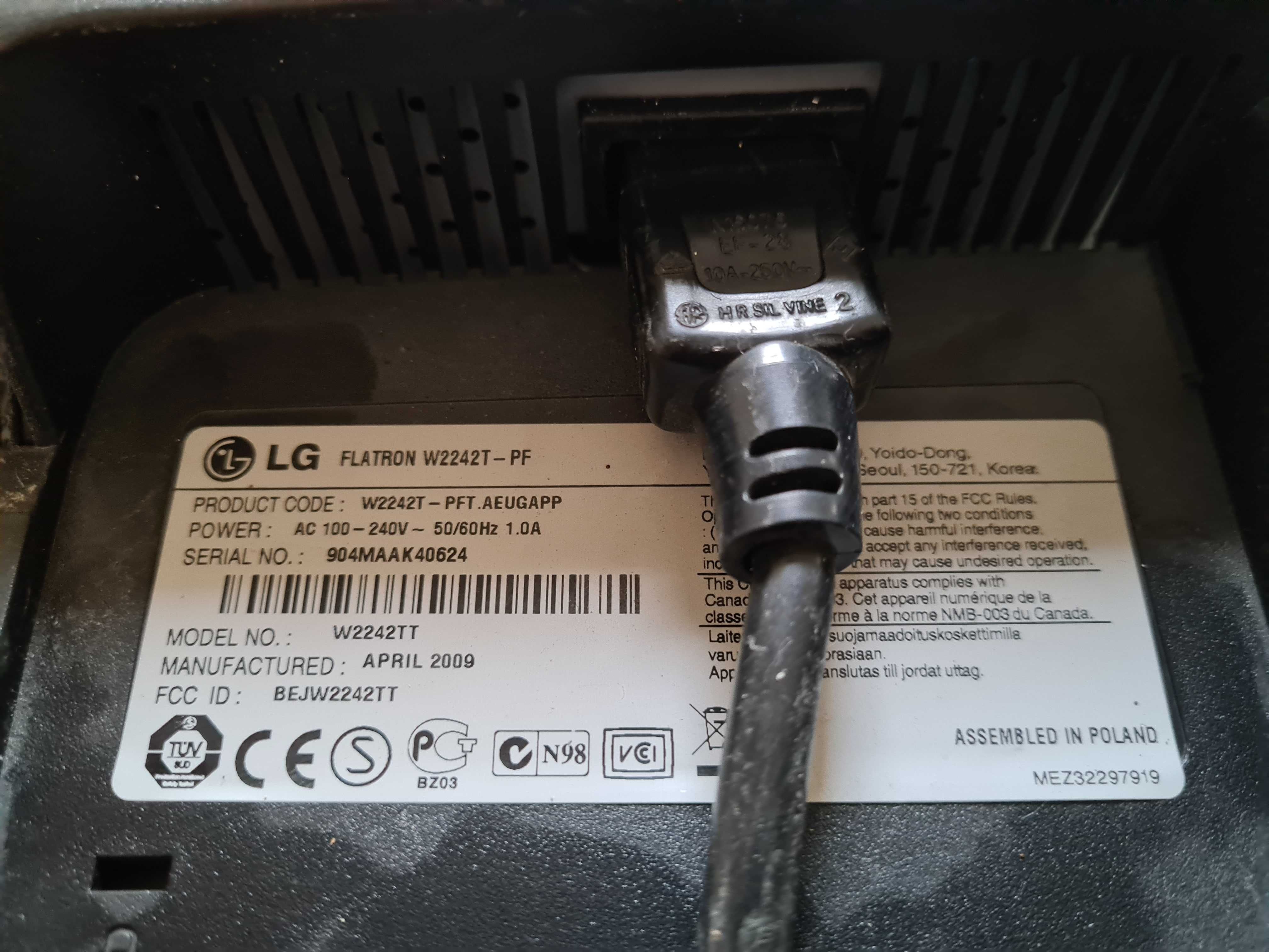 Monitor LG 22 cale