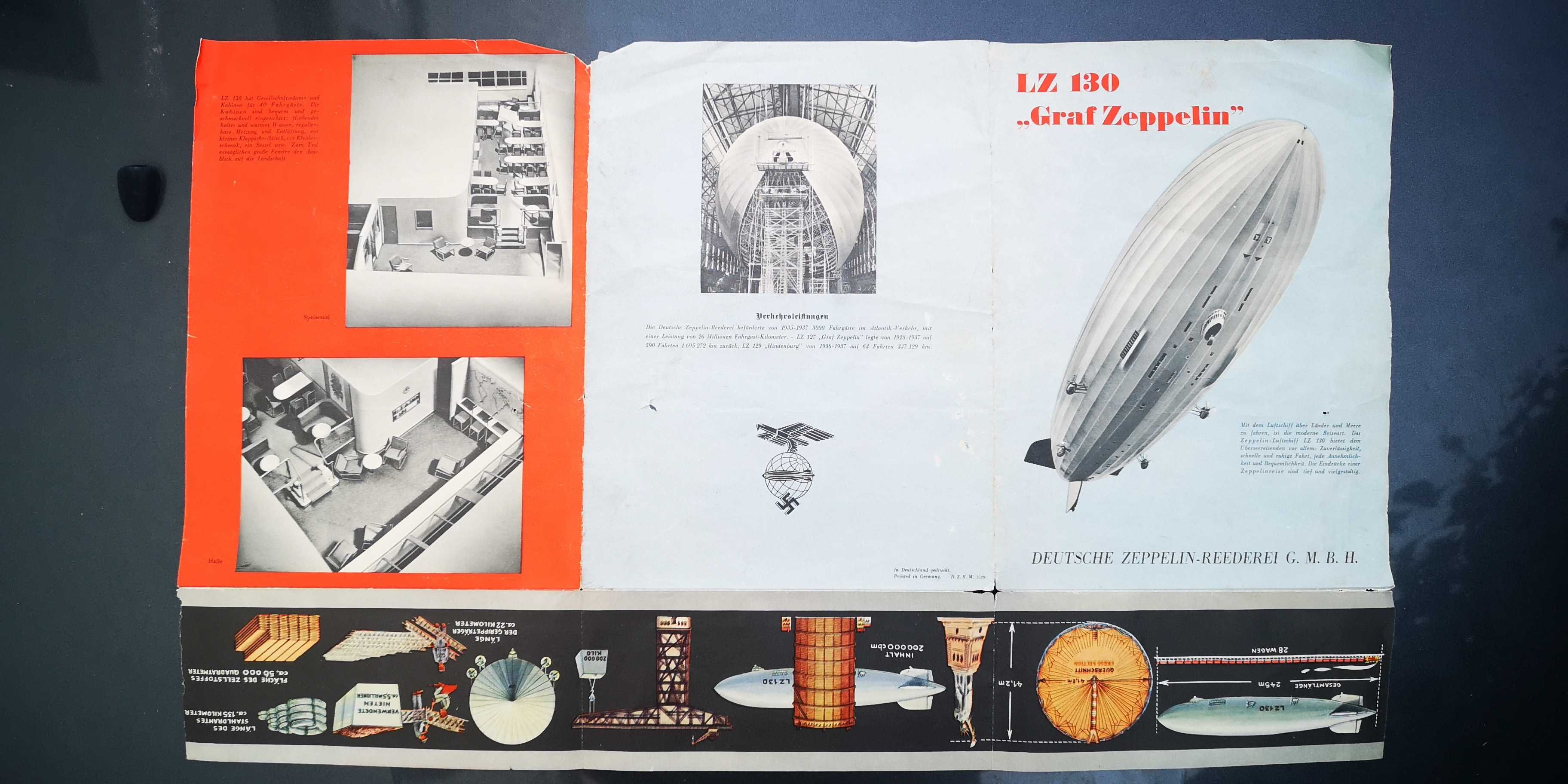 Poster alemão do LZ130 Graf Zeppelin - 1939