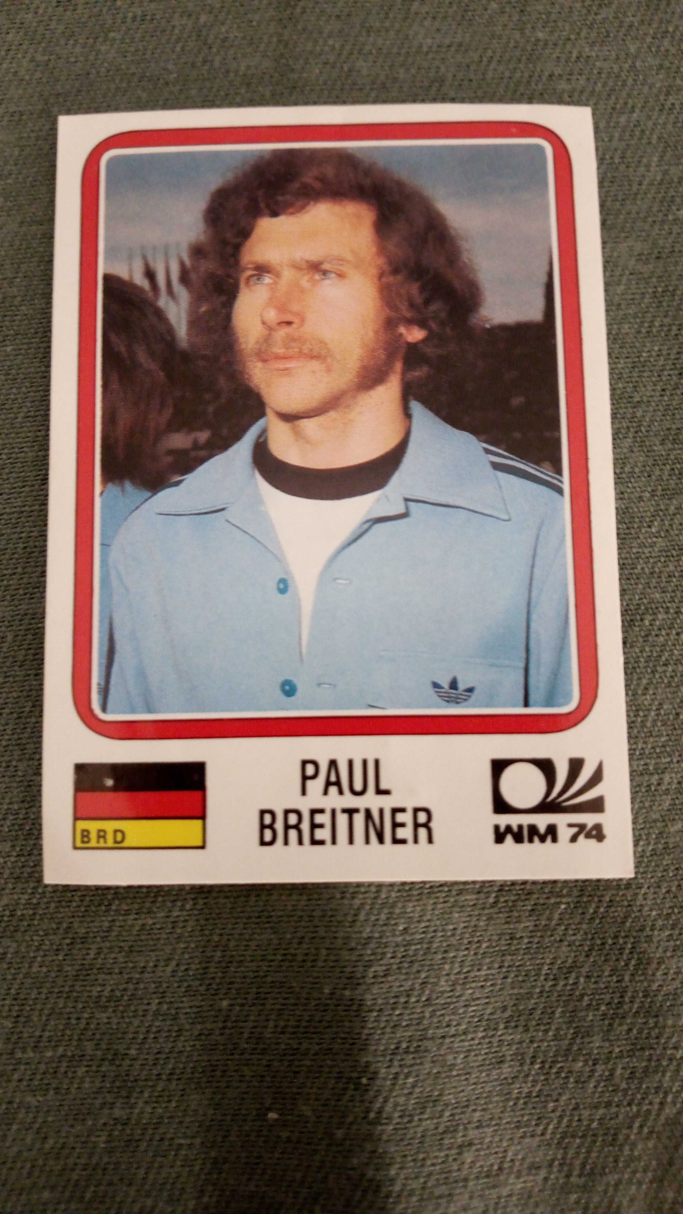 Cromo Panini World Cup Story de Paul Breitner no Mundial 74 Alemanha