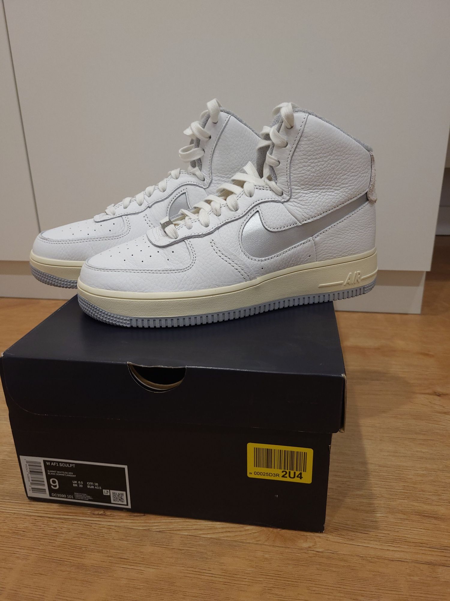 Nike Air Force 1 r.40/25,5 cm CmSculpt nowe skóra wysokie sneakersy