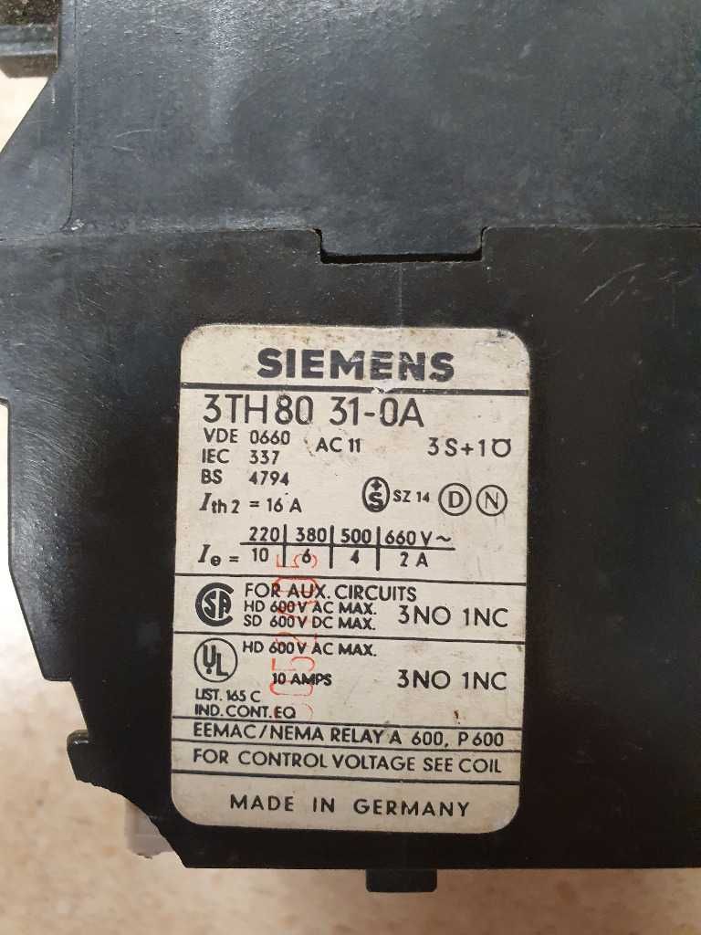 Stycznik simens 4 styczki 3no 1nc