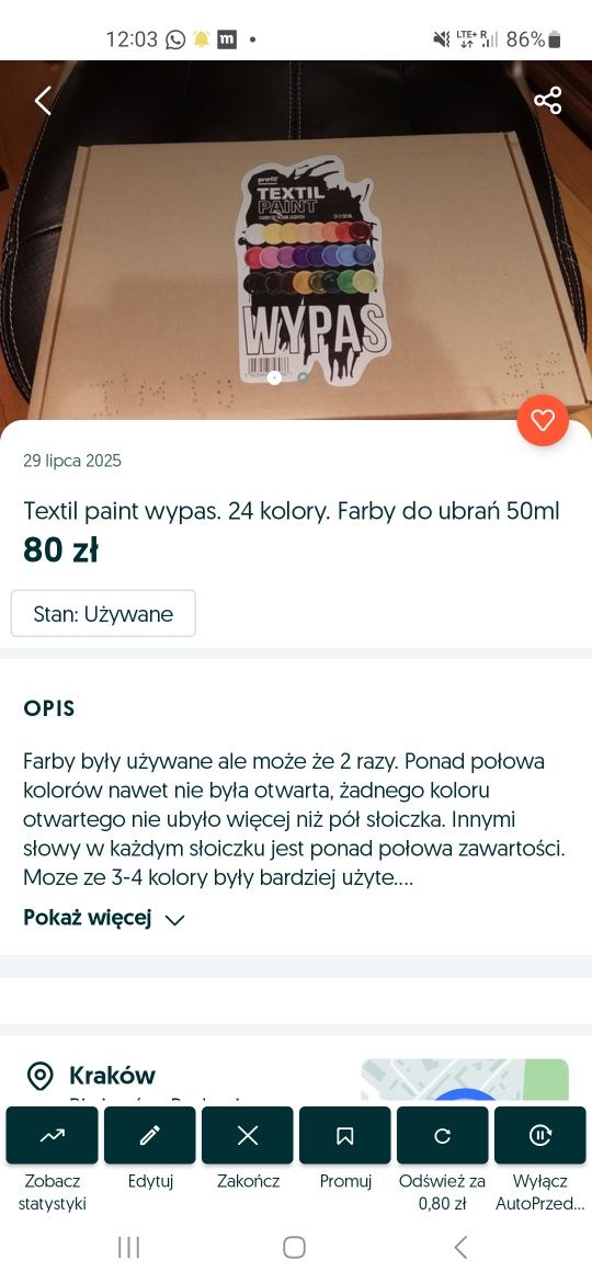 Farbki do ubrań textil