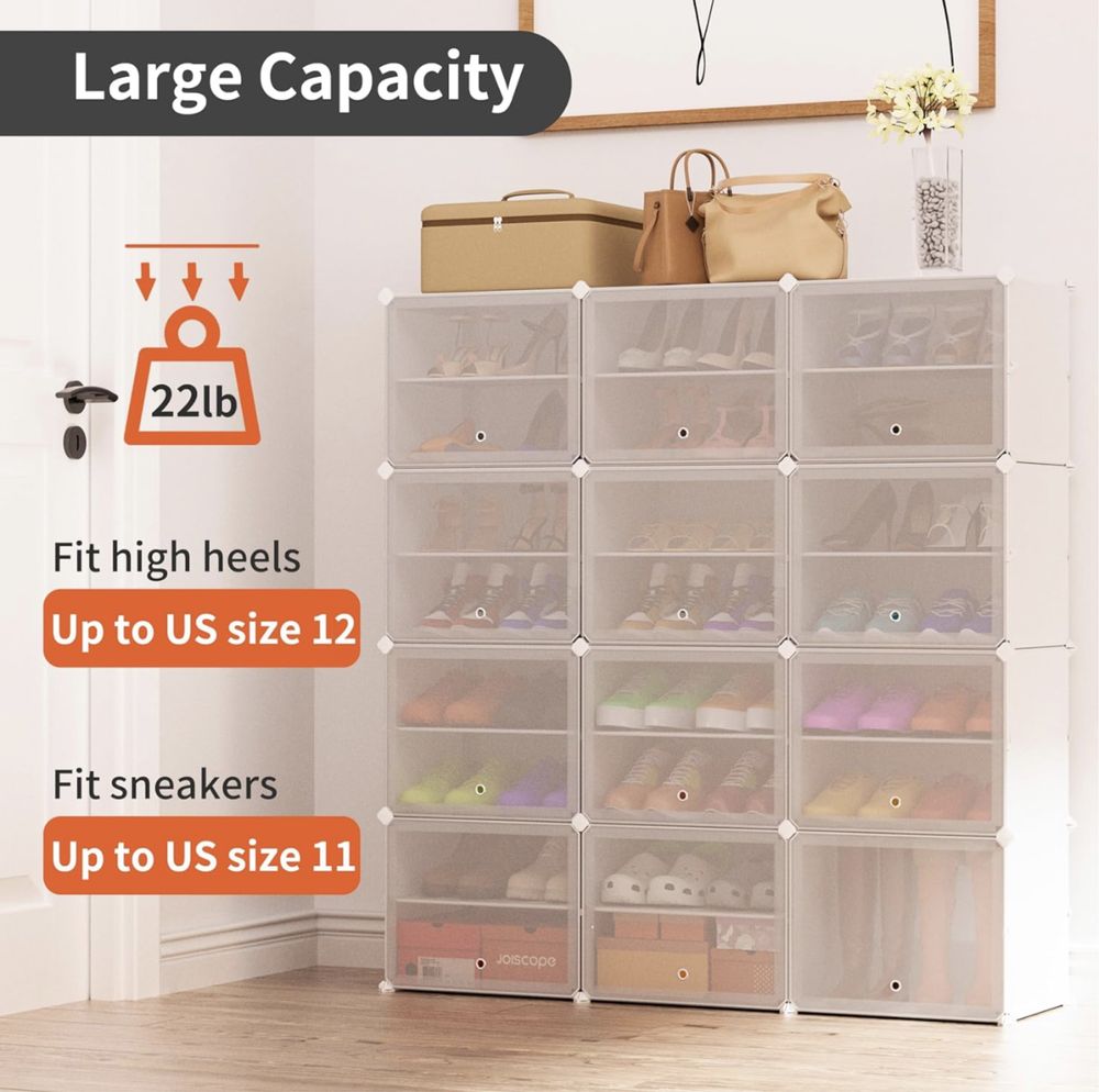 Nowa szafka, regał, plastikowy modulowy organizer na buty, 48 par!