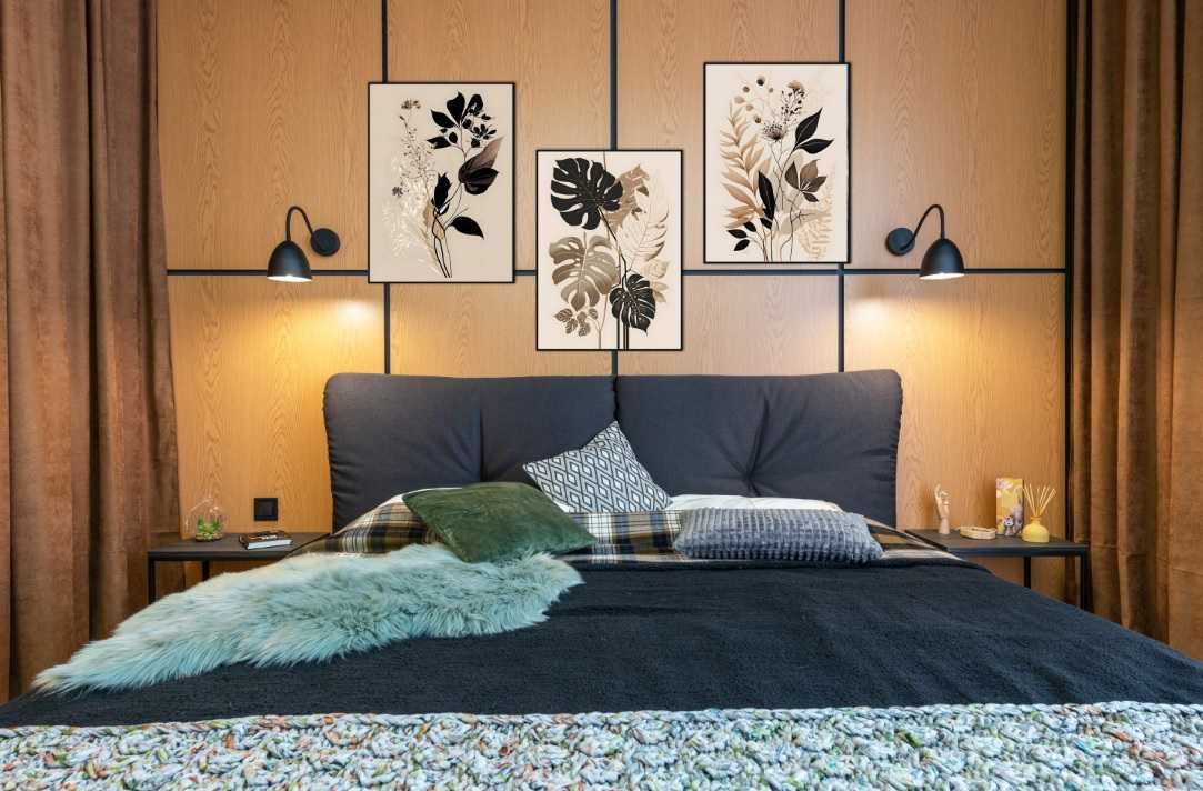 A4 21x30 Same Plakaty Rośliny Monstera Boho Szary Beż 3 SZT