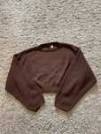 brązowy damski sweter