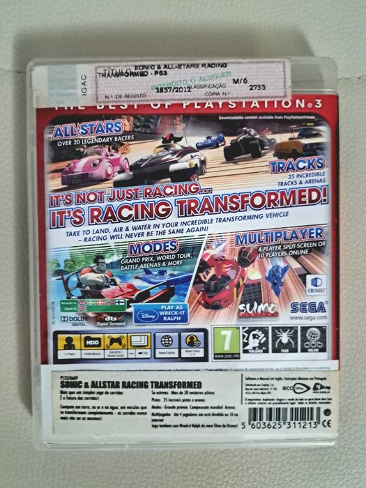 Sonic & All-Stars Racing Transformed PS3
