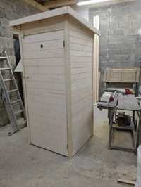 Wc na budowę, toaleta drewniana, wychodek z drewna