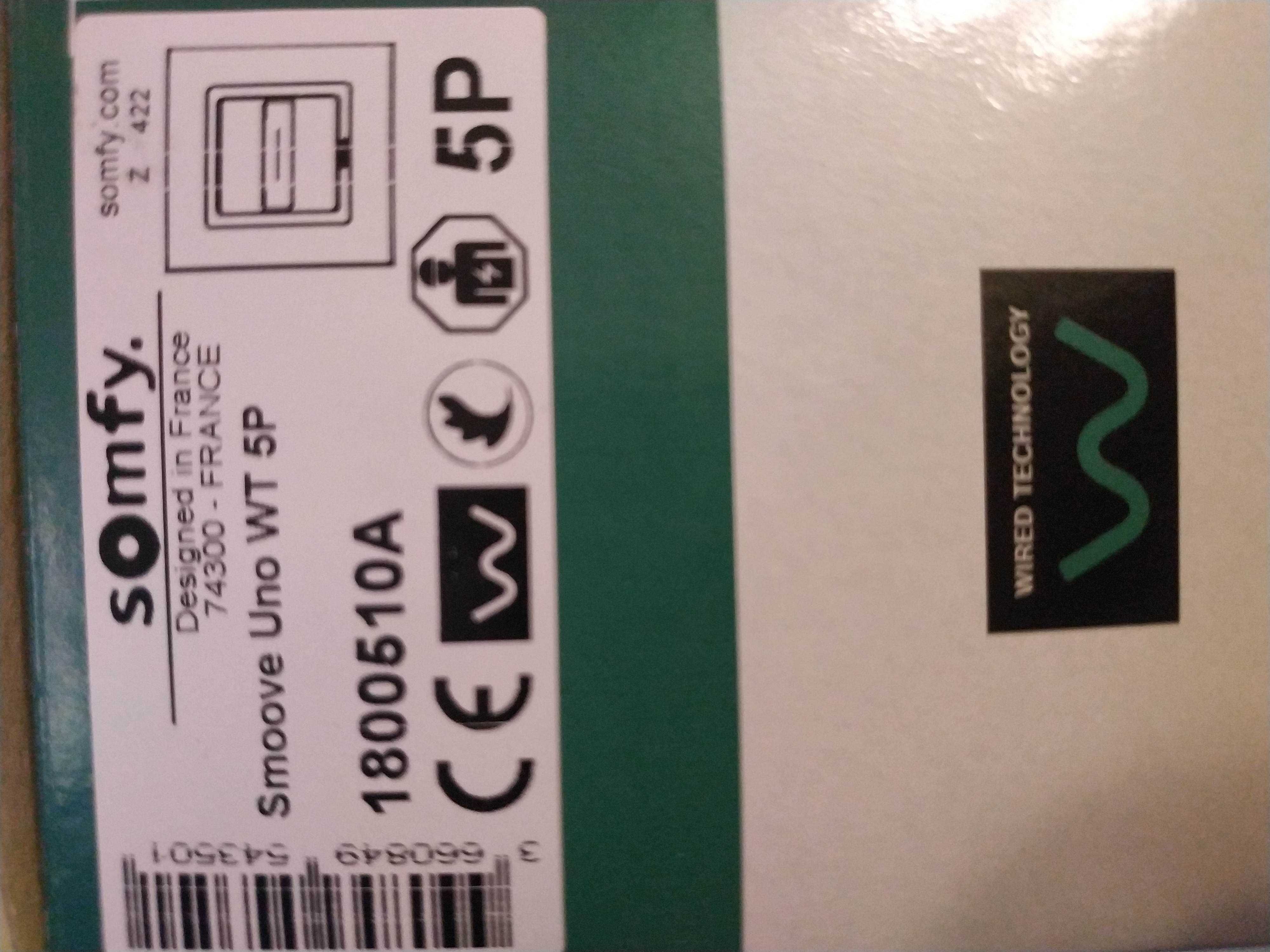 Somfy Smoove Uno WT 5p - przełącznik do napędu żaluzji/ rolet/ markiz
