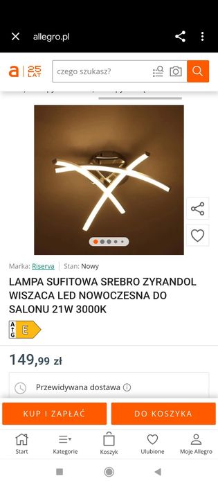Nowoczesna lampa led