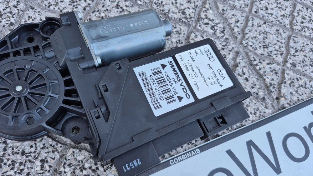 AUDI A4 B6/B7-Seat EXEO-Motor Elevador Vidros Traseiro Dir 8E0959,802A