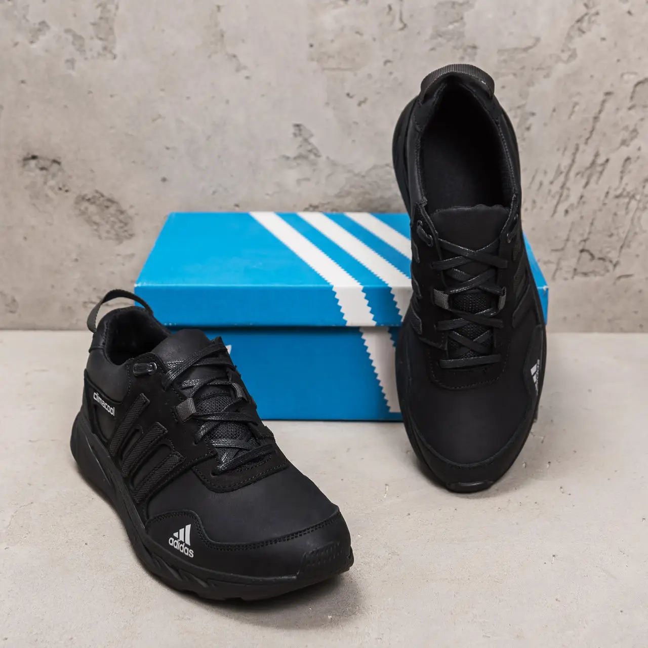 Кроссовки мужские демисезонные Adidas черные весенние, осенние