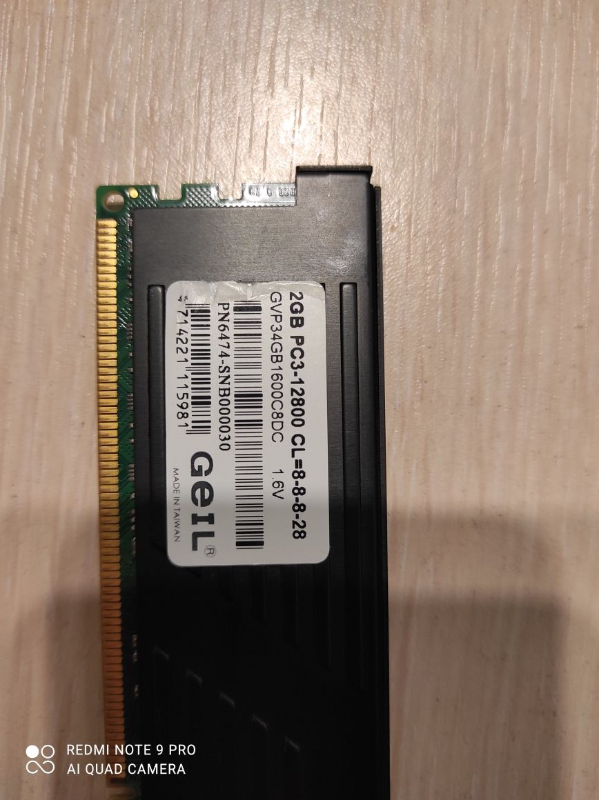 Geil Value Plus ddr3 1600MHz 2x2gb