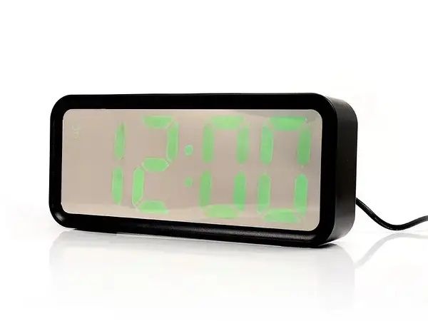 Настольные зеркальные часы DT-6508, будильник с датой, температурой