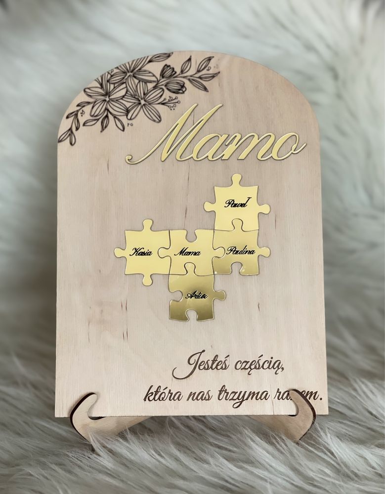 Ramka Puzzle Prezent na Dzień Matki Plexi