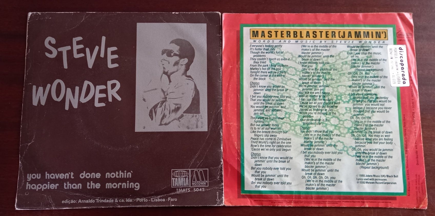 Stevie Wonder - Master Blaster e + outro single de 1972  Disco Motown